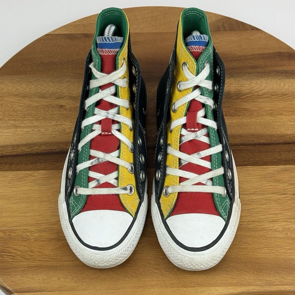 Womens Converse CTAS Double Upper Black Multicolor Hi Top‎ Sneakers Shoes Size 6 - Picture 7 of 10